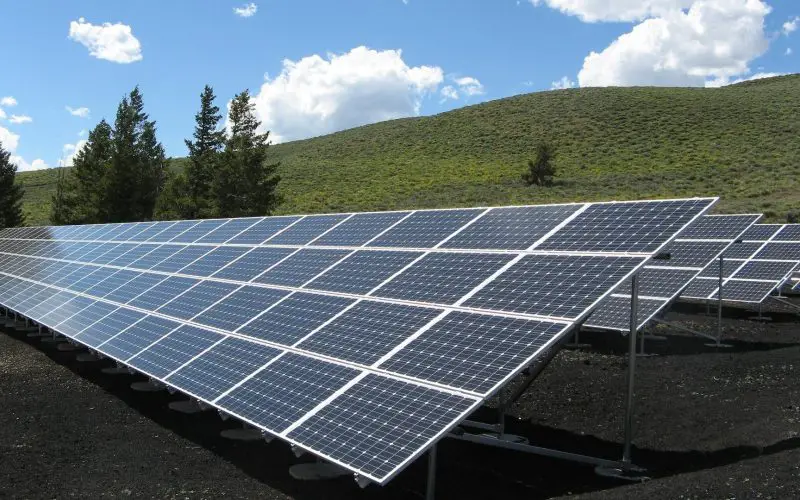 Solar panels installed in my backyard.