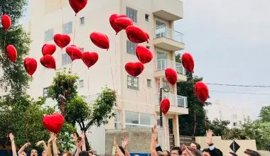 People releasing balloons.