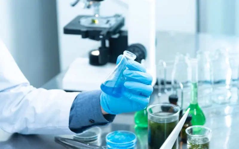 Scientist working on biomass
