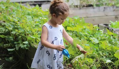 girl trying to improve garden biodiversity