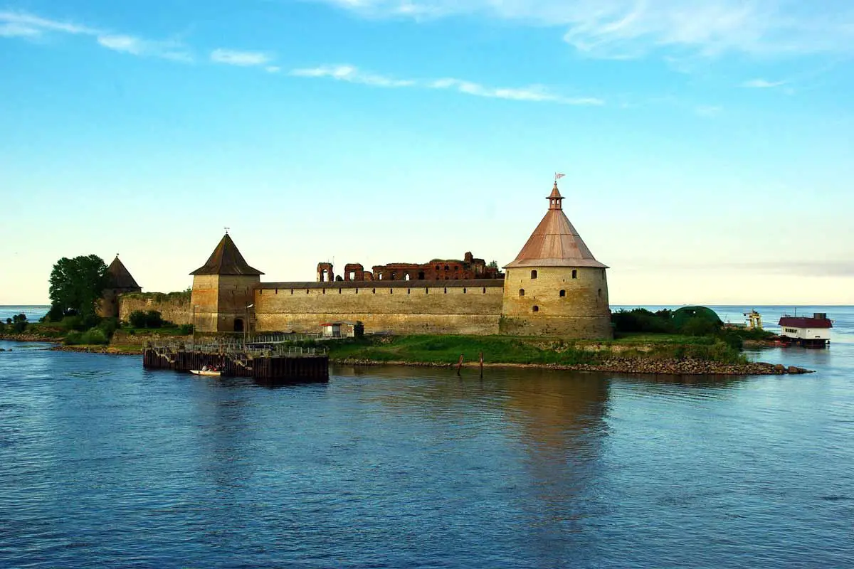 Shlisselburg fortress on Lake Ladoga 