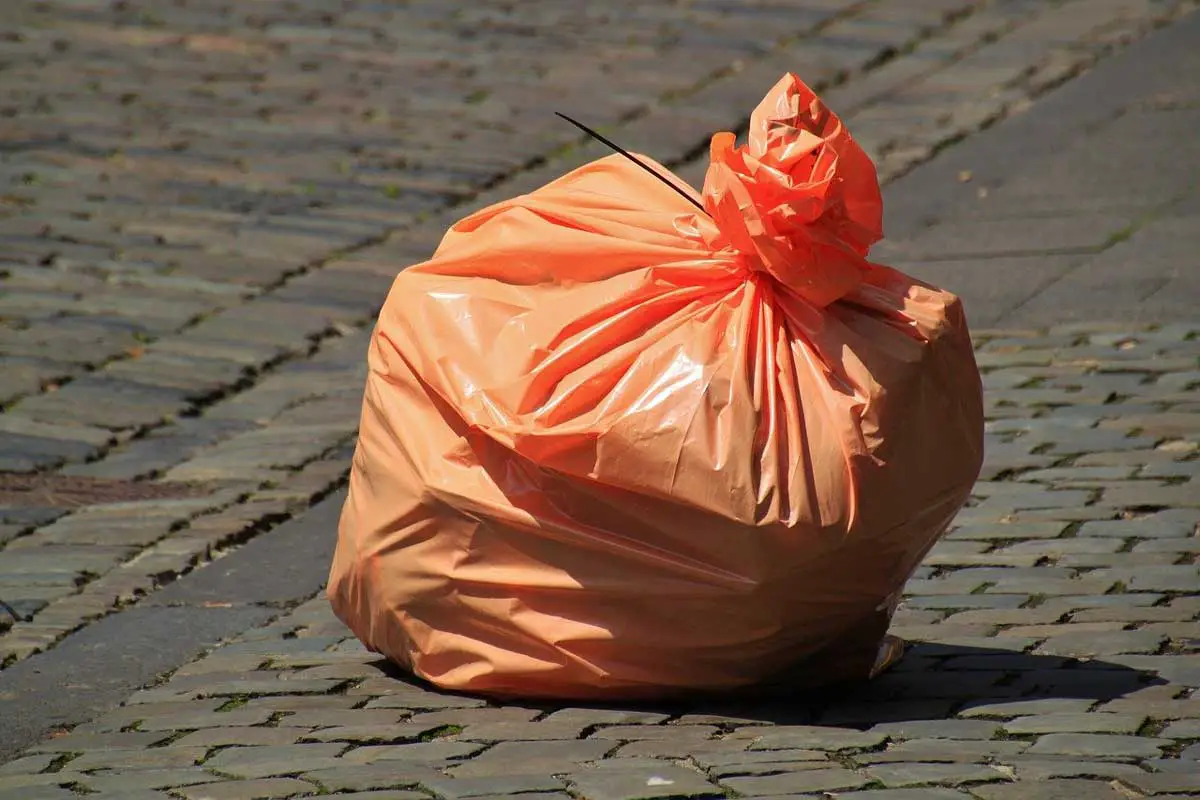 Trash bags are made from recycled plastic