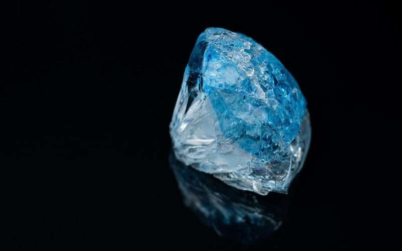 A glistening rare gemstone