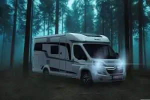 Camping Van in the Outdoors